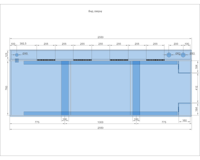 Аквариум 2550х700х800-ВидСверху Вариант 5.png