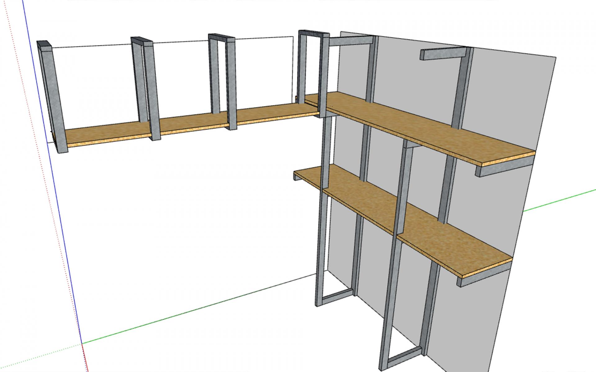 Стойки вертикальные для установки панелей для шкафов в 2000мм